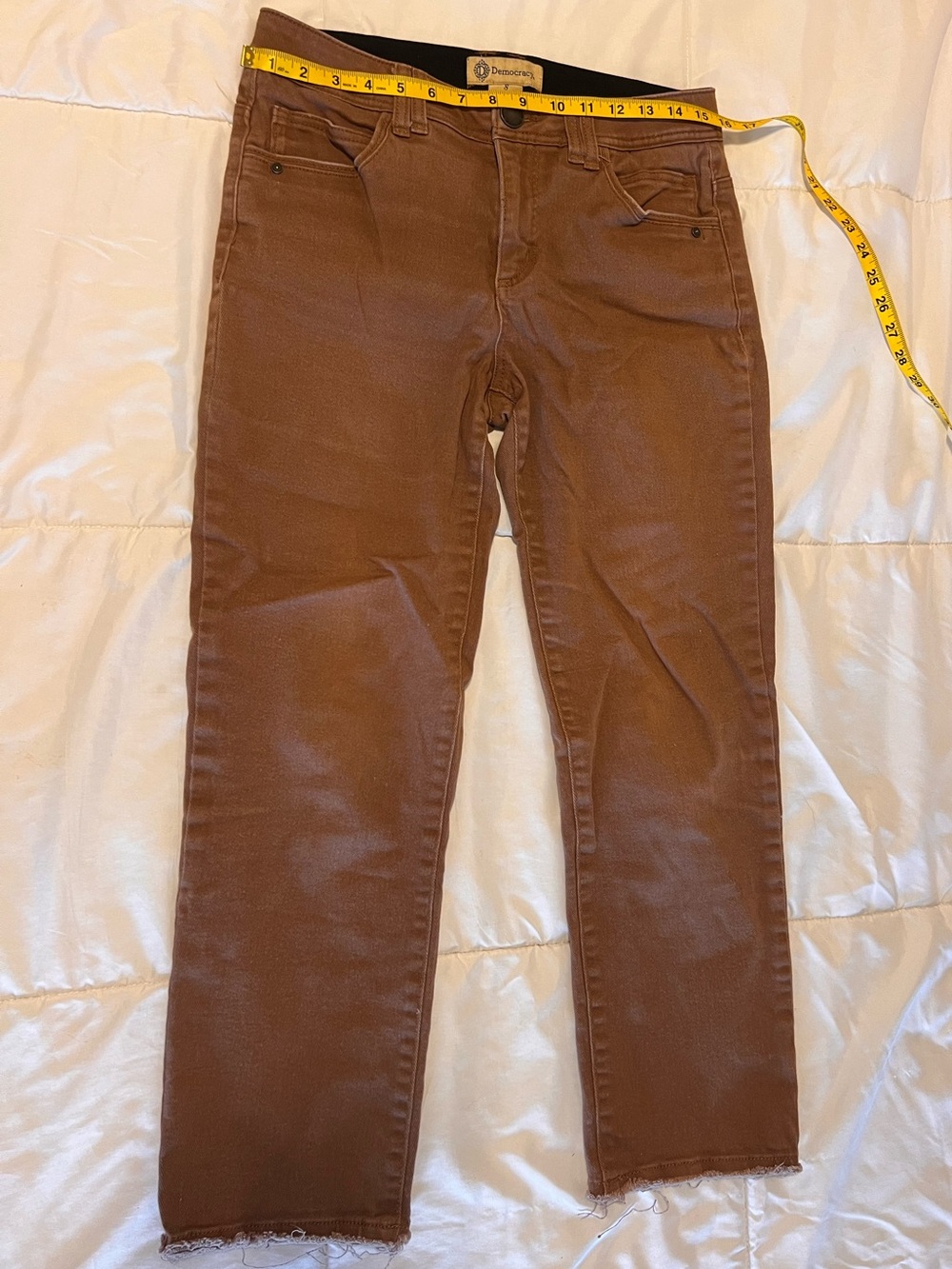 Democracy women’s Brown cropped ankle jeans size 8 Ab solution - Picture 2 of 6